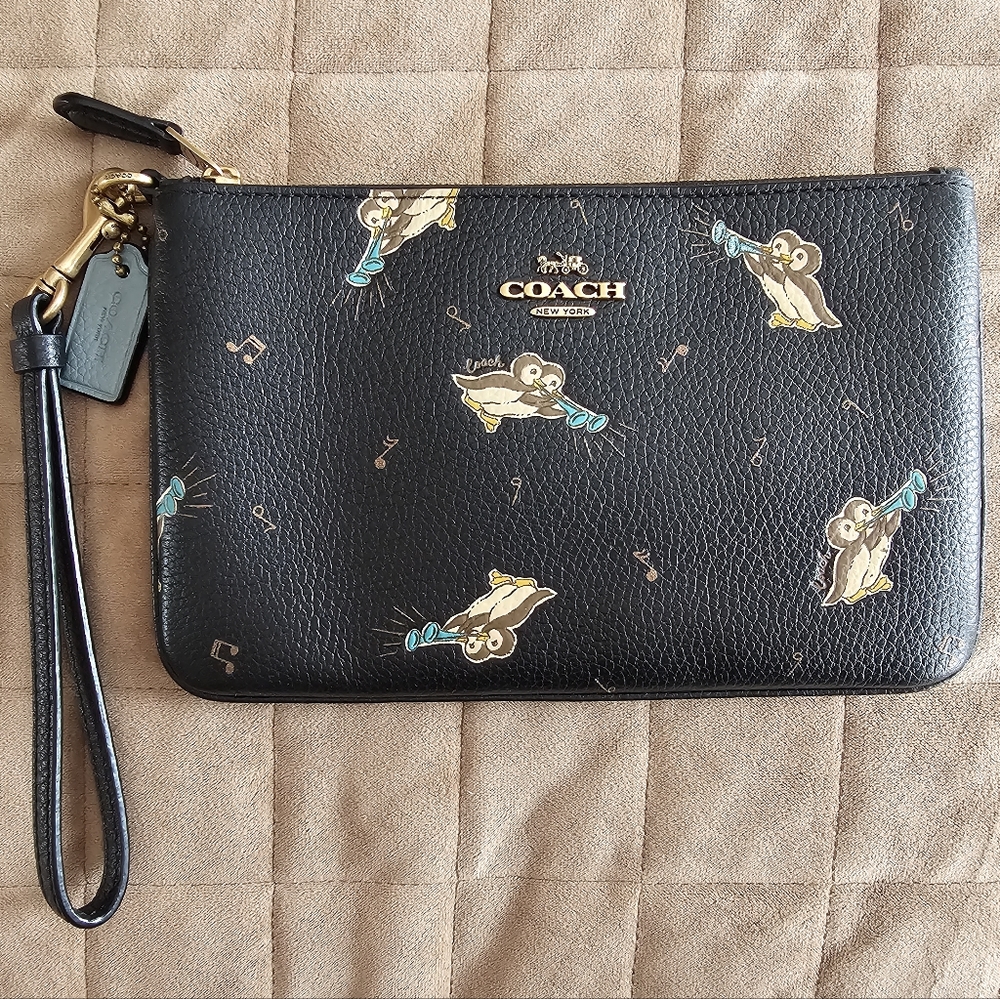 Authentic Coach Penguin Trumpet Wristlet